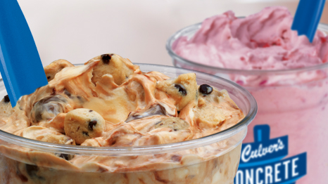 Culver's Crazy for Cookie Dough and Raspberry Cheesecake Concrete Mixers